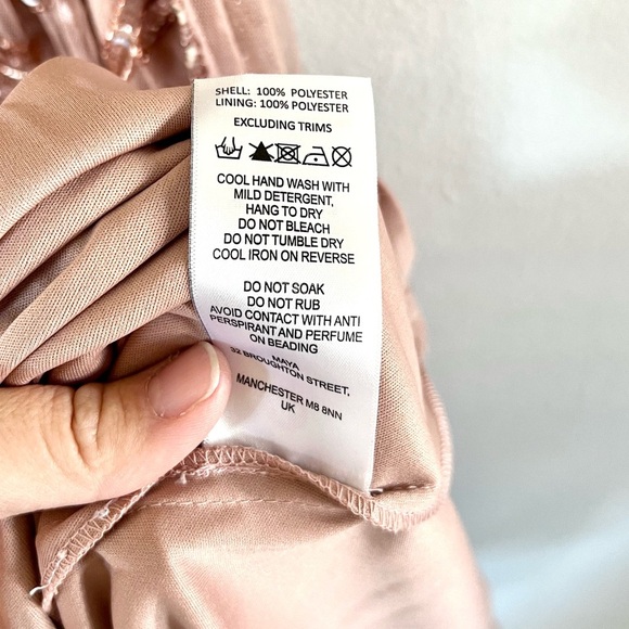 Maya Deluxe Tall Pink Floral Embellished Sleeveless Mid Dress Size 12 Tall - Picture 13 of 13